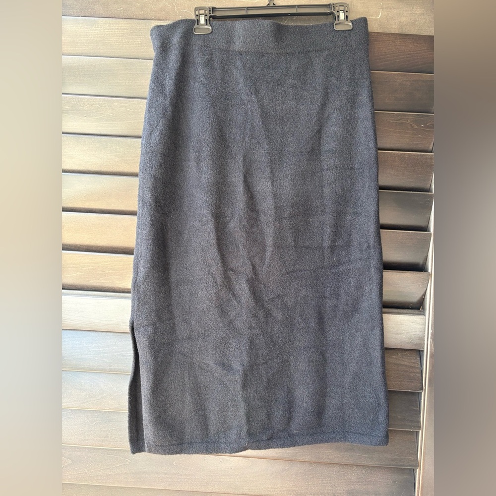 The Drop XL Black Pull on Wooly Midi Pencil Skirt Sophisticated Career